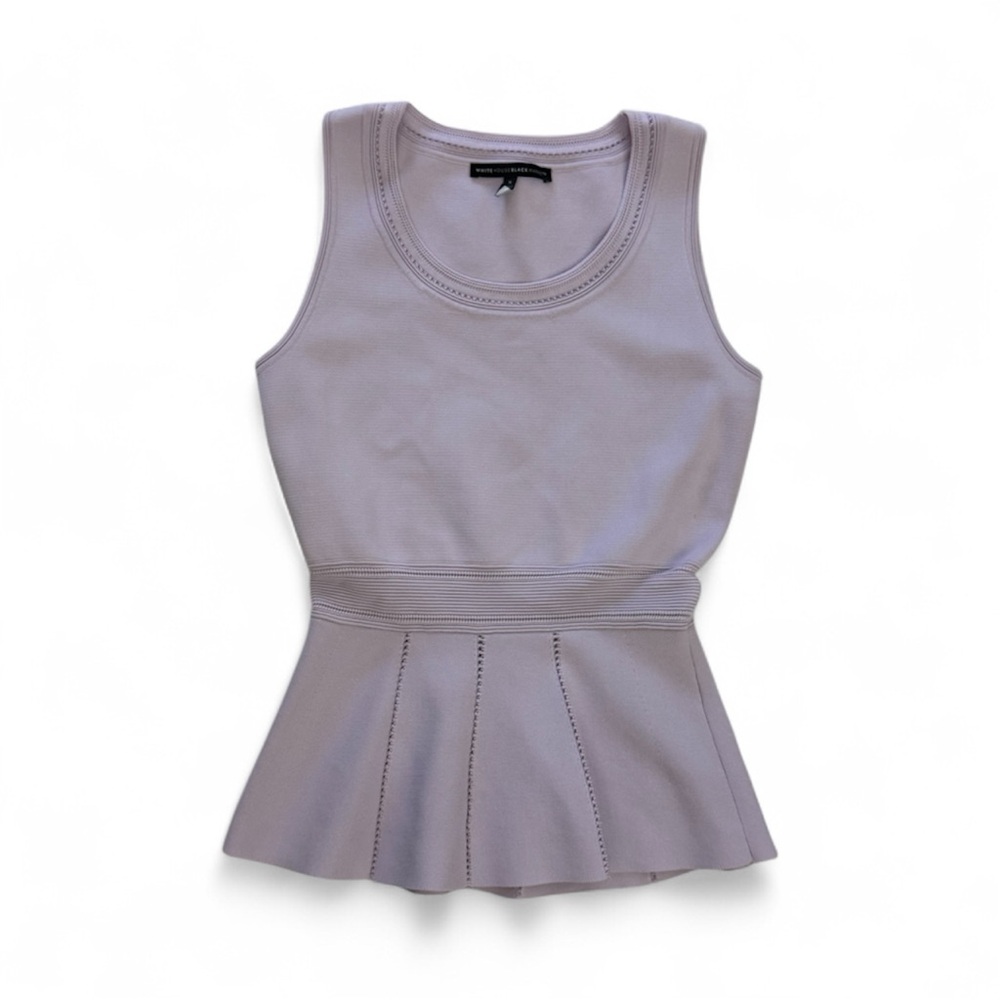 White House Black Market Lavender Sleeveless Peplum Top
